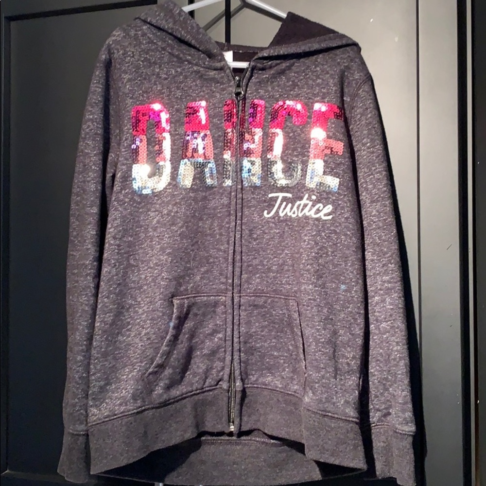 JUSTICE Sequence Dance Hoodie Girl’s Size 8